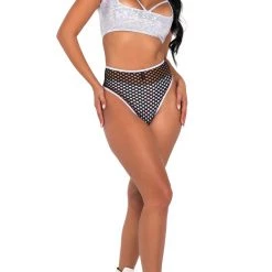 Roma High-Waisted Fishnet Shorts Women