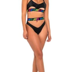 Roma Cutout Panel High-Waisted Short