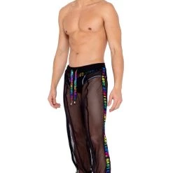 Roma Women Mens Pride Fishnet Joggers
