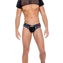 Roma Mens Fishnet Cropped Hoodie Women