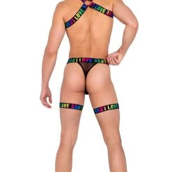 Roma Women Mens Pride Thong With Garters