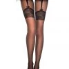 Music Legs Hosiery Garter Look Pantyhose