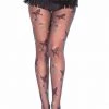 Music Legs Hosiery Butterfly Print Pantyhose