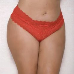 ICollection Lace & Open Crotch Pearl String Cheeky