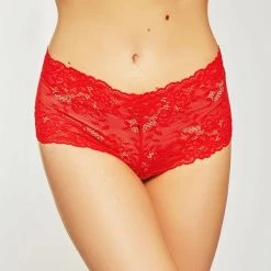 ICollection Lace & Open Crotch Pearl String Boy Short Christmas