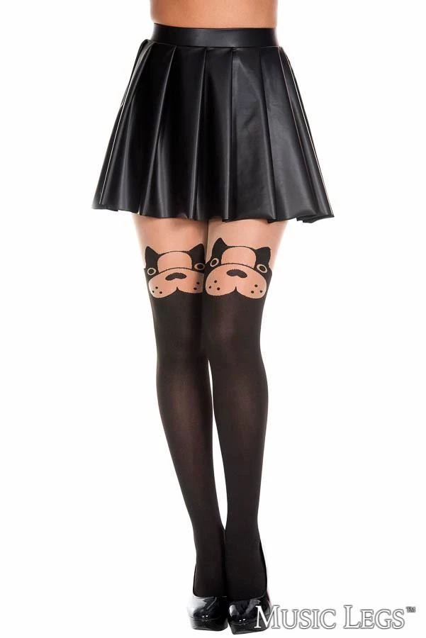 Music Legs Hosiery "Dog" Pantyhose 1 Music Legs Hosiery "Dog" Pantyhose