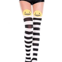 Music Legs Hosiery "Smiley" Pantyhose