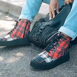 Women TUK-A9596 Mixed Plaid Casbah Boot