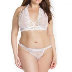 Coquette Lingerie Stretch Lace & Sheer Nylon Bra & Panty Set