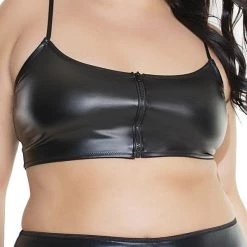 Coquette Matte Wet Look Bralette Christmas