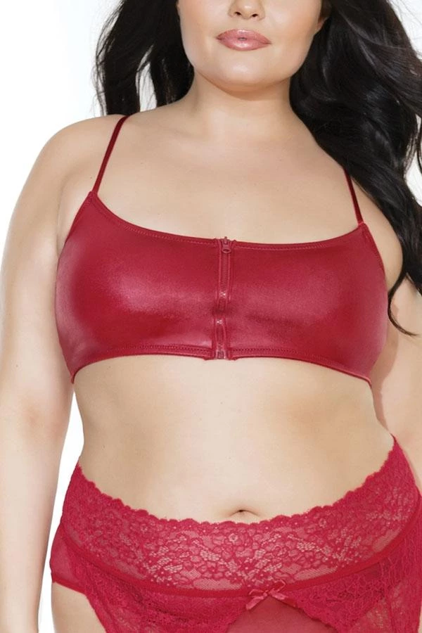 Coquette Matte Wet Look Bralette Christmas 5 Coquette Matte Wet Look Bralette Christmas