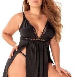 Mapale Lingerie Slit Sides Babydoll