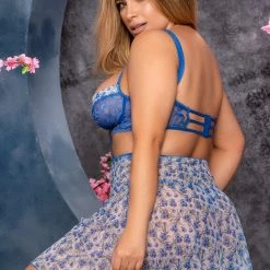 Mapale Lingerie Women Floral Cutout Bust Babydoll