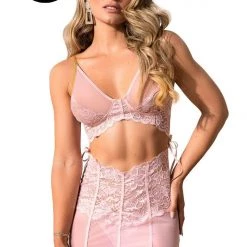 Mapale Lingerie 3PC Chemise Set Women