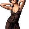 Mapale Lingerie Women Strappy Garter Chemise