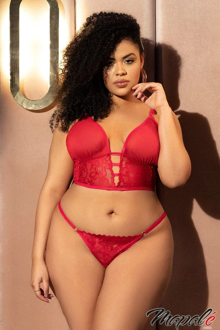 Mapale Lingerie 3PC Babydoll Set 3 Mapale Lingerie 3PC Babydoll Set