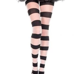 Music Legs Wide Striped Pantyhose