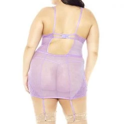 ICollection Christmas Mesh & Garter Chemise