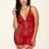 ICollection Christmas Mesh & Garter Chemise