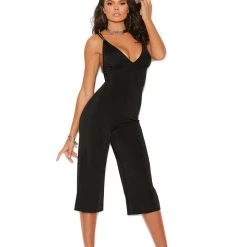 Elegant Moments Deep V Lycra Jumpsuit