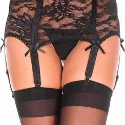 Music Legs Lace Garterbelt