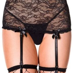 Music Legs Soft Floral Lace Garterbelt Accessories