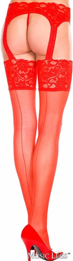 Music Legs Christmas Sheer Suspender Pantyhose 2 Music Legs Christmas Sheer Suspender Pantyhose