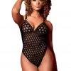 Mapale Lingerie Lined Dot Mesh Monokini
