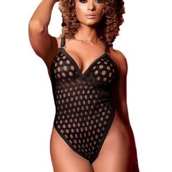 Mapale Lingerie Lined Dot Mesh Monokini
