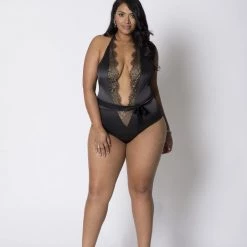 ICollection Lace & Satin Halter Teddy