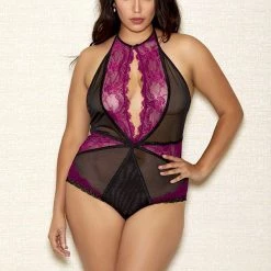 ICollection Halter Teddy With Crystal Accents