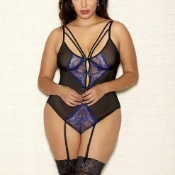 ICollection Soft Cup Eyelash Lace Teddy Lingerie