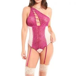ICollection Asymmetrical Lace Teddy Lingerie