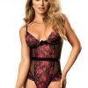 Mapale Lingerie Floral Lace Teddy