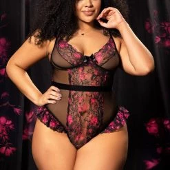 Mapale Lingerie Floral Lace Teddy Women
