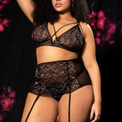 Mapale Lingerie 3PC Floral Lace Set