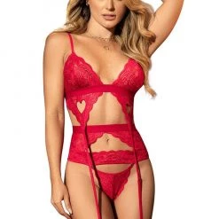 Mapale Lingerie Women 3PC Heart Set