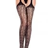 Music Legs Lace Suspender Pantyhose Hosiery