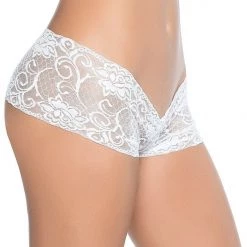 Mapale Lingerie Crotchless Low Rise Lace Boyshort