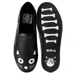 TUK-A9530L Black Kitty Slip On Sneaker Women