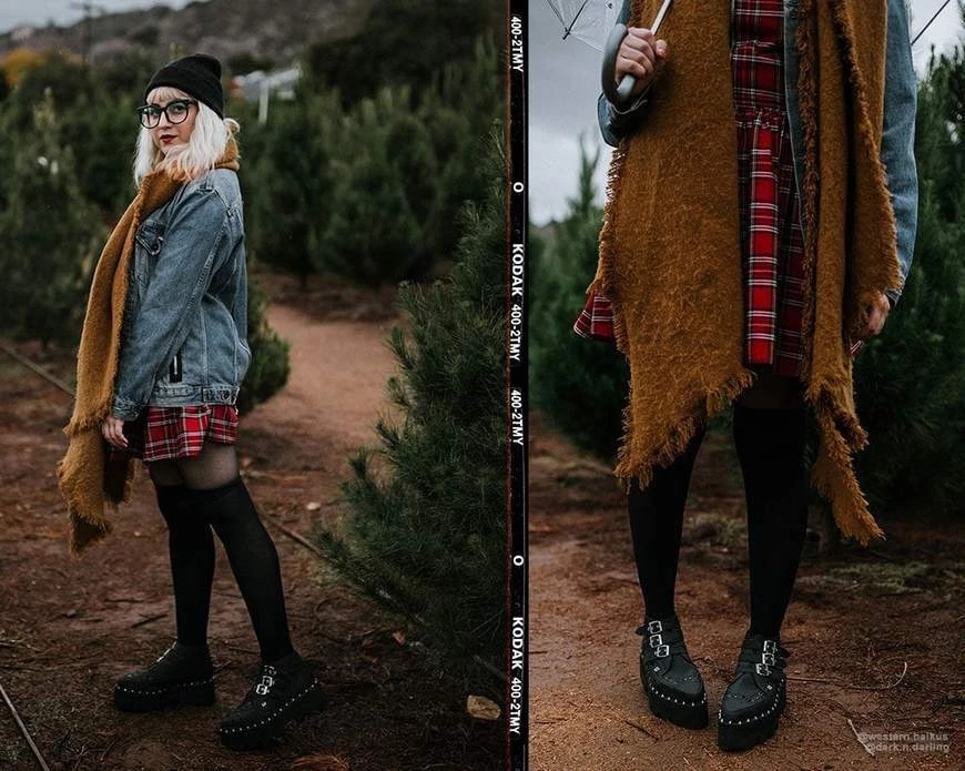 TUK-A9559 Black 3-Buckle Pointed Dino Lug Sole Boot Women 5 TUK-A9559 Black 3-Buckle Pointed Dino Lug Sole Boot Women