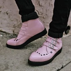 TUK-A9566 Pink TUKskin™ 3 Buckle Pointed Creeper Boot