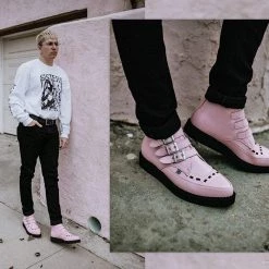 TUK-A9566 Pink TUKskin™ 3 Buckle Pointed Creeper Boot