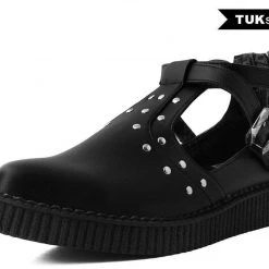 TUK A9574L Black TukSkin Western Pointed Open Bootie Women