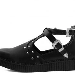 TUK A9574L Black TukSkin Western Pointed Open Bootie Women