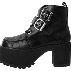 Women TUK-A9580L Black 2-Buckle Nosebleed Boot