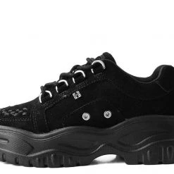 TUK-A9585L Black Suede Wave Platform Creeper Sneaker 9 TUK-A9585L Black Suede Wave Platform Creeper Sneaker