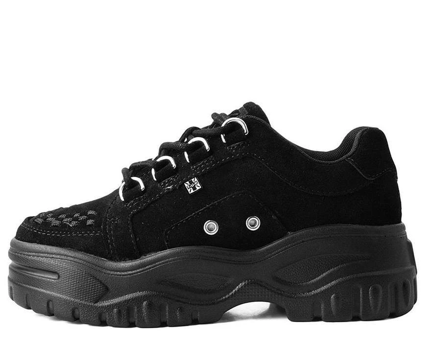 TUK-A9585L Black Suede Wave Platform Creeper Sneaker 3 TUK-A9585L Black Suede Wave Platform Creeper Sneaker