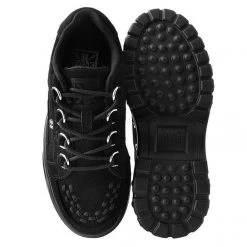 TUK-A9585L Black Suede Wave Platform Creeper Sneaker 10 TUK-A9585L Black Suede Wave Platform Creeper Sneaker