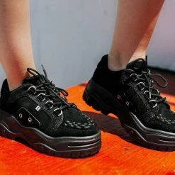 TUK-A9585L Black Suede Wave Platform Creeper Sneaker 11 TUK-A9585L Black Suede Wave Platform Creeper Sneaker